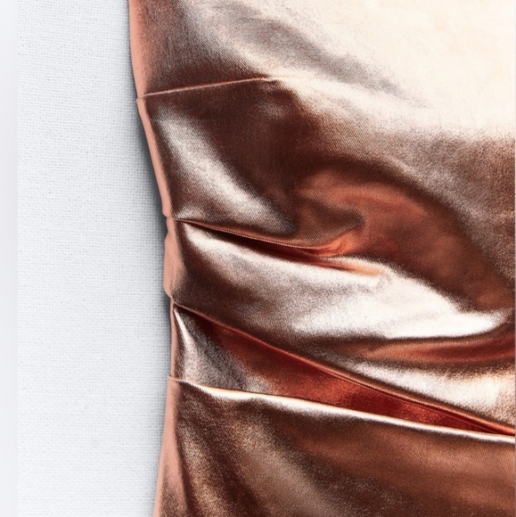 NWT ZARA strapless metallic top - Picture 7 of 11